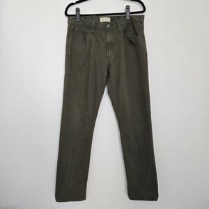 Gap Mens 32x32 Slim Fit Olive Green Casual Pants Chinos